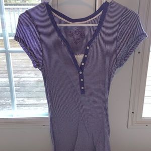 Girl’s XL Short Sleeve Button-Up T-Shirt